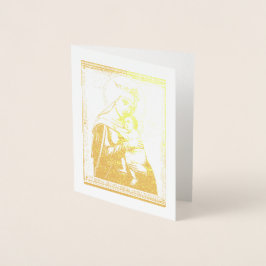 Jungfrau und Kind-Gold-Foliday-Karte Folienkarte