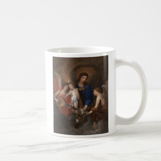 Jungfrau und Kind mit der Musik, die Engel macht Kaffeetasse (Rechts)