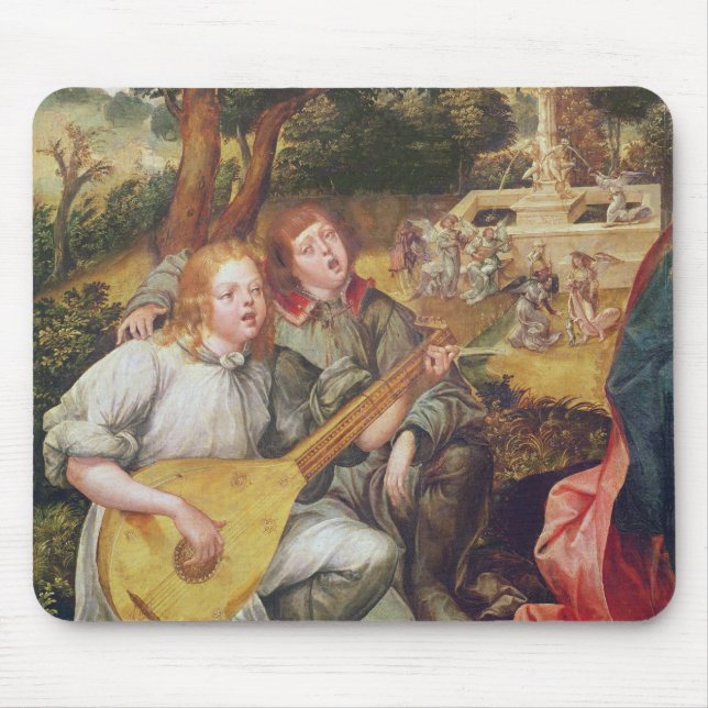 Jungfrau und Kind mit Engeln Mousepad (Vorne)