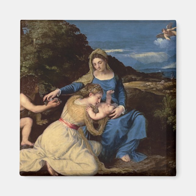 Jungfrau und Kind mit Heiligen, 1532 Magnet (Vorne)
