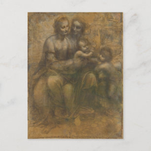 Jungfrau und Kind mit Saint Anne & Saint John Postkarte