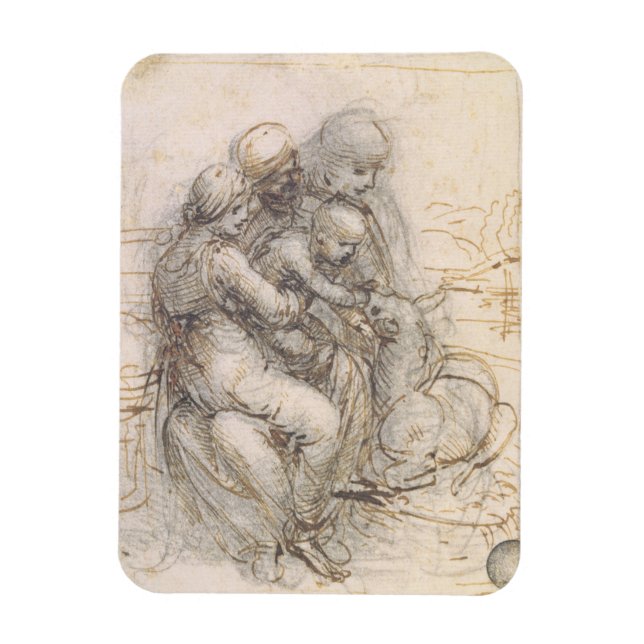 Jungfrau und Kind mit St. Anne, c.1501-10 (Pen und Magnet (Vertikal)