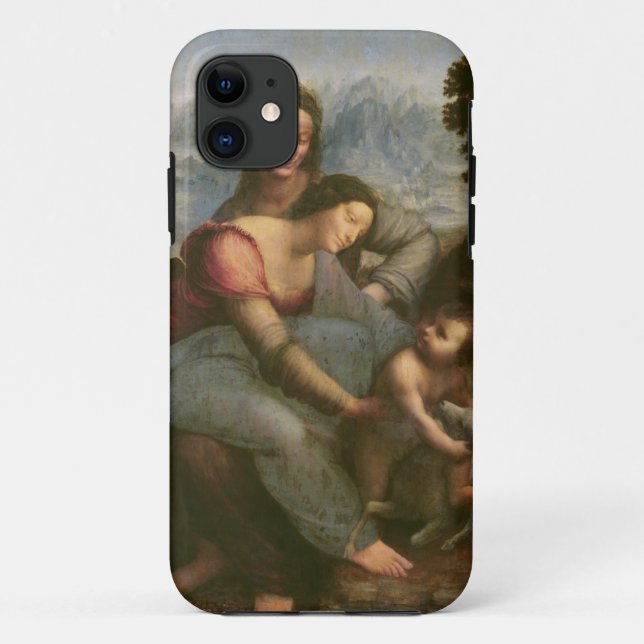Jungfrau und Kind mit St Anne, c.1510 Case-Mate iPhone Hülle (Rückseite)