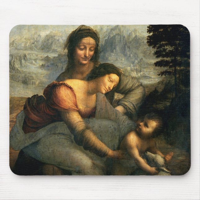 Jungfrau und Kind mit St Anne, c.1510 Mousepad (Vorne)