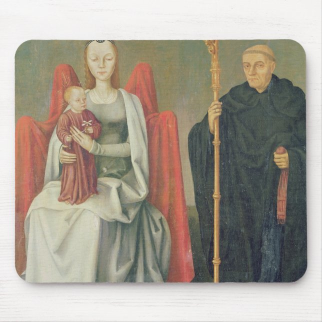 Jungfrau und Kind mit St. Benedict Mousepad (Vorne)