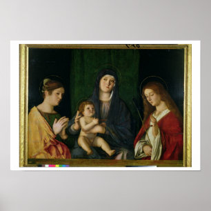 Jungfrau und Kind mit St. Catherine und St. Ur Poster