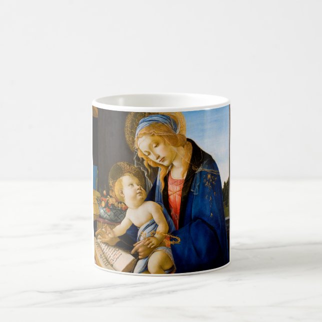 Jungfrau und Kind, Sandro Botticelli Kaffeetasse (Mittel)