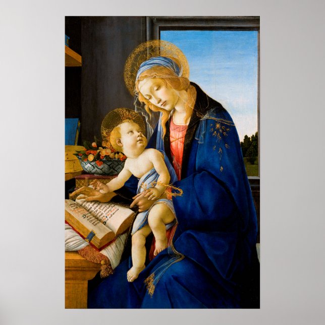 Jungfrau und Kind, Sandro Botticelli Poster (Vorne)