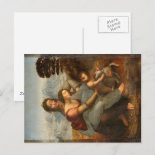 Jungfrau und Kind St. Anne Leonardo da Vinci Postkarte