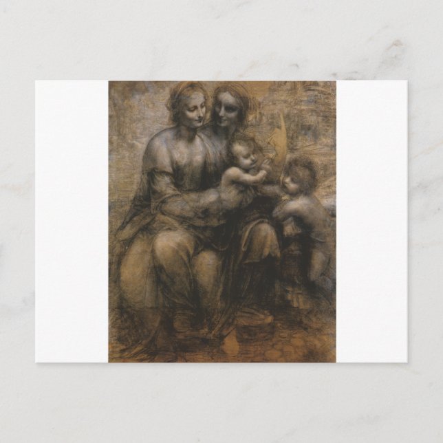 Jungfrau und Kind von Leonardo da Vinci c. 1499 Postkarte (Vorderseite)