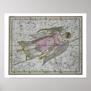 Jungfrau, von "einem himmlischen Atlas", Kneipe. Poster