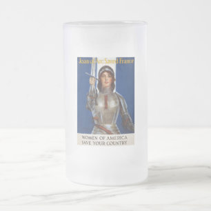 Jungfrau von Orléans französische Heldin, Ritterin Mattglas Bierglas
