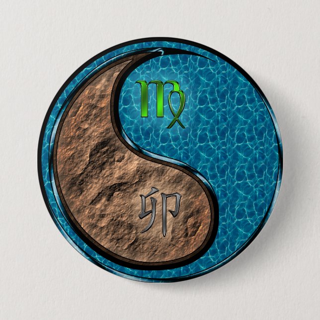 Jungfrau & Wasser Kaninchen Button (Vorderseite)