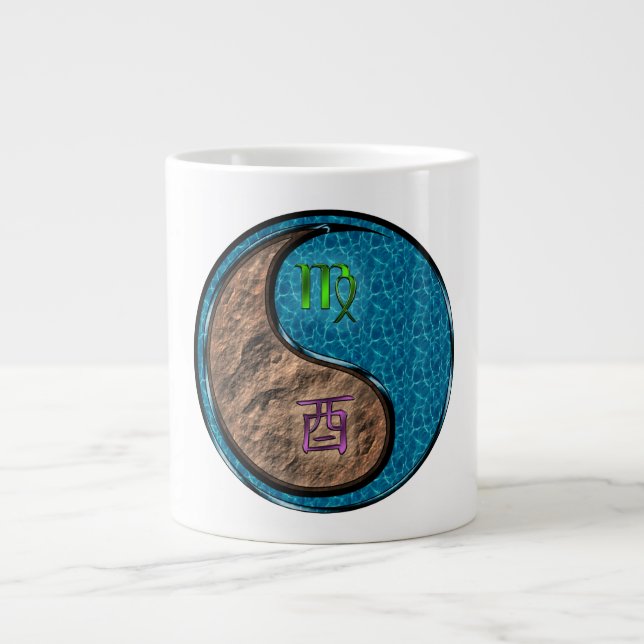 Jungfrau & Wasserhahn Jumbo-Tasse (Vorderseite)