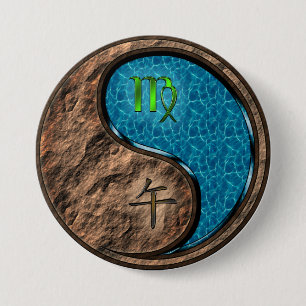 Jungfrau & Wasserpferd Button