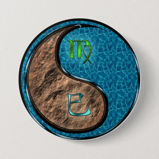 Jungfrau & Wasserschlange Button (Vorderseite)