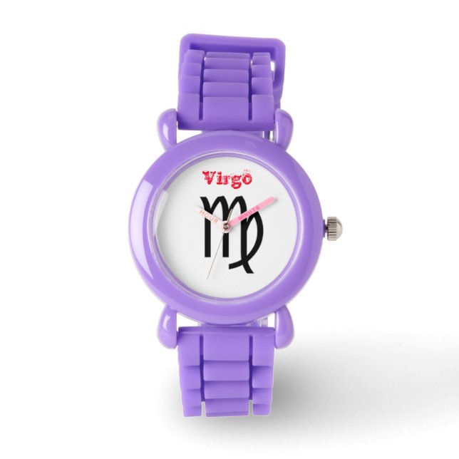 Jungfrau-Zeichen des Zodiaks. Kinder beobachten. Armbanduhr (Vorderseite)