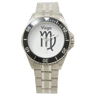 Jungfrau-Zeichen des Zodiaks. Mens Uhren. Armbanduhr