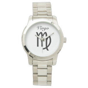 Jungfrau-Zeichen des Zodiaks. Mens Uhren. Armbanduhr
