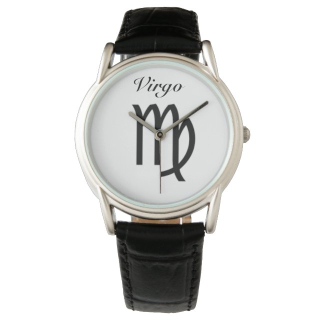 Jungfrau-Zeichen des Zodiaks. Mens Uhren. Armbanduhr (Vorderseite)