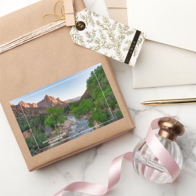 Jungfrau Zion National Park Rechteckiger Aufkleber (Schenken)