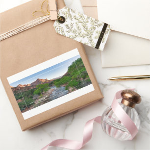 Jungfrau Zion National Park Rechteckiger Aufkleber