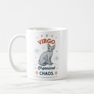 Jungfrau-Zodiak-Sphynx-Katze Organisiertes Chaos K Kaffeetasse