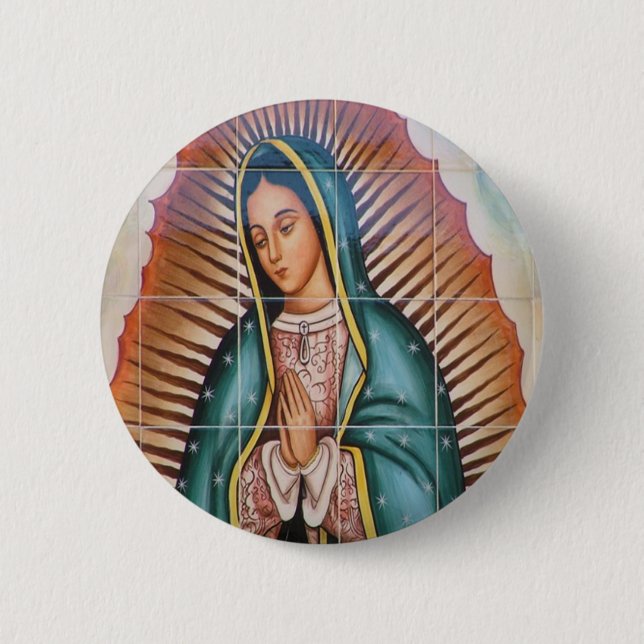 Jungfraude Guadalupe Button (Vorderseite)