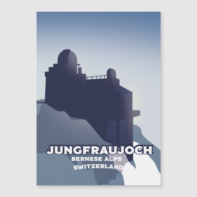 Jungfraujoch, Jungfraujoch Berner Alpen Magnetkarte (Vorderseite)