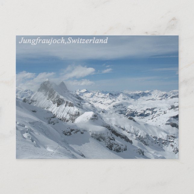 Jungfraujoch, Schweiz Postkarte (Vorderseite)