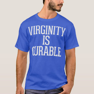 Jungfräulichkeit heilt humorvolles Typografie-Desi T-Shirt