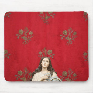 Jungfraustatue in einer Spaccanapoli Kirche, Mousepad
