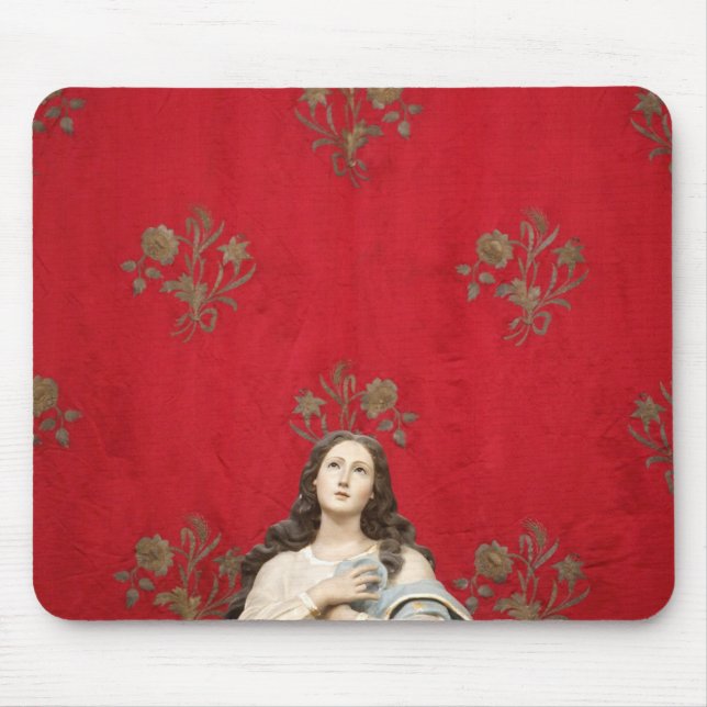 Jungfraustatue in einer Spaccanapoli Kirche, Mousepad (Vorne)