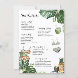 Junggeselinnen-Abschied Beach Weekend Ausflug Einladung