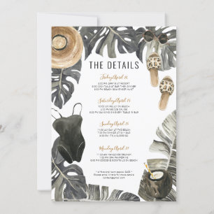 Junggeselinnen-Abschied Beach Weekend Parco Civico Einladung