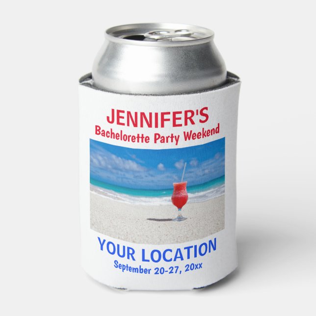 Junggeselinnen-Abschied bevorzugen Tropical Beach  Dosenkühler (Kanne Vorderseite)
