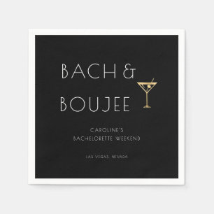 Junggeselinnen-Abschied Black and White Bach und B Serviette