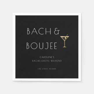 Junggeselinnen-Abschied Black and White Bach und B Serviette