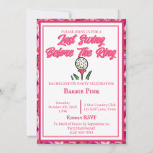 Junggeselinnen-Abschied Brautparty Golf Rosa Rose