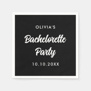 Junggeselinnen-Abschied Brautparty Name Bridge Squ Serviette