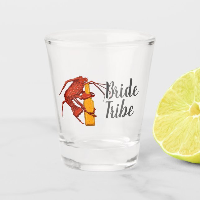 Junggeselinnen-Abschied Bribe Tribe Hummer Custom Schnapsglas (Vorderseite)