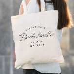 Junggeselinnen-Abschied Bridesmaid Calligraphy Wed Tragetasche<br><div class="desc">Junggeselinnen-Abschied Bridesmaid Calligraphy Wedding Tote Bag bietet Spaß und hübsche Kalligraphie,  das Veranstaltungsdatum und den personalisierten Namen. Das ist ein perfektes Geschenk für einen Junggeselinnen-Abschied - füllen Sie es mit Spaß!</div>