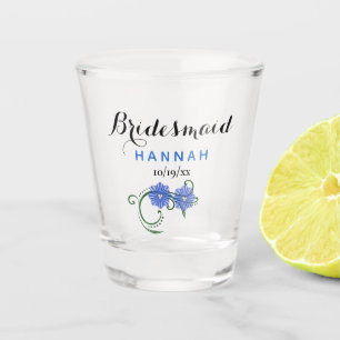Junggeselinnen-Abschied Bridesmaid Wedding Blue Bl Schnapsglas