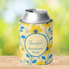Junggeselinnen-Abschied-Butter Gelb und Blau Dosenkühler