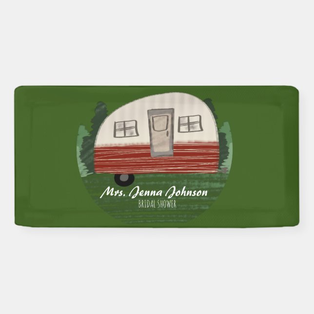 Junggeselinnen-Abschied Camper Mountain Weekend Gr Banner (Horizontal)