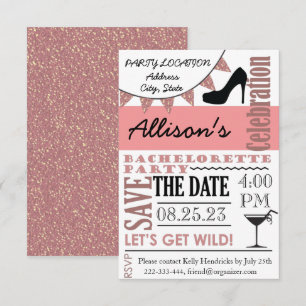 Junggeselinnen-Abschied-Designeinladung Einladung