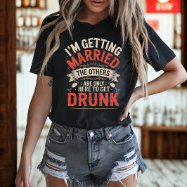 Junggeselinnen-Abschied Drink Team Bride Design T-Shirt
