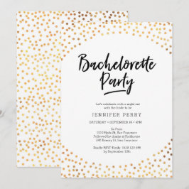 Junggeselinnen-Abschied Einladung | Goldflecken
