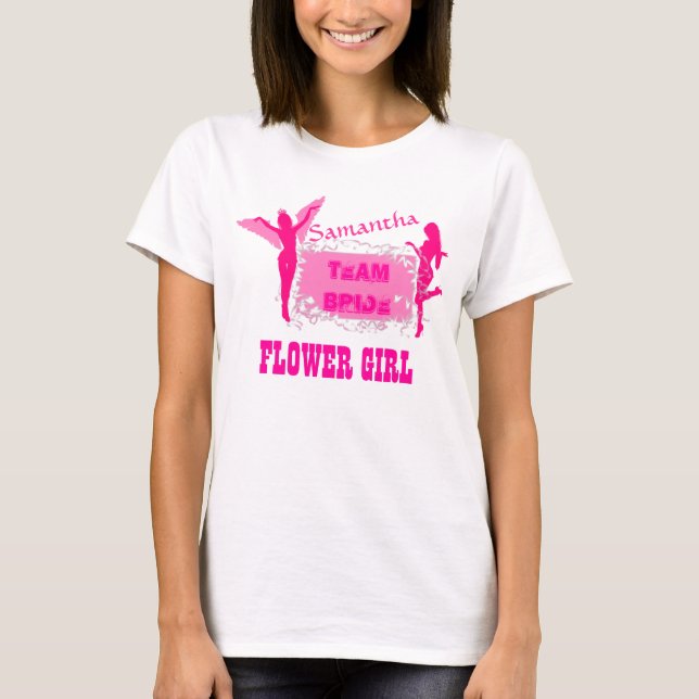 Junggeselinnen-Abschied Flower Girl T-Shirt (Vorderseite)