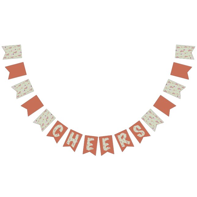 Junggeselinnen-Abschied Fun Mixed Drink Muster Wimpelkette (Alle)